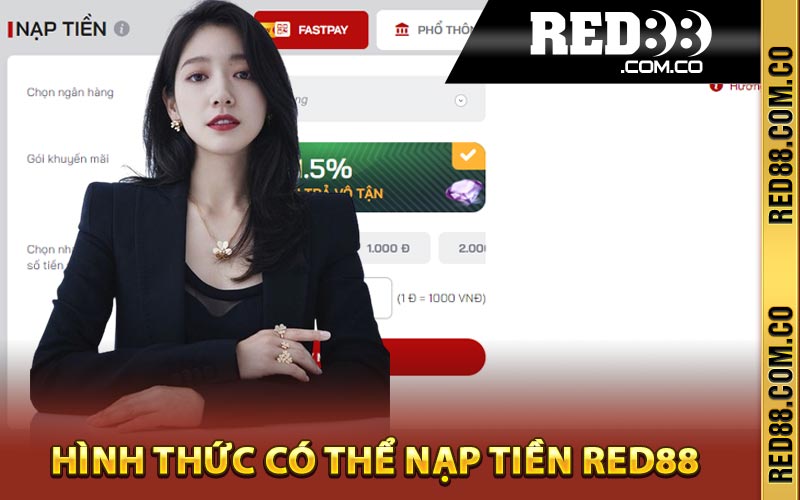 Những hình thức có thể nạp tiền Red88